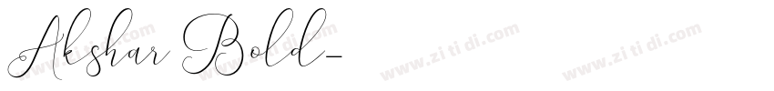 Akshar Bold字体转换